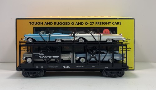 MTH 30-7676 calibre O MTH portador automático con 4 automóviles Ertl 1957 LN/caja | Zustand: Used