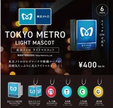 Tokyo Metro Light Mascot Gacha Vol.1 6 Types Complete set Gacha NEW Japan