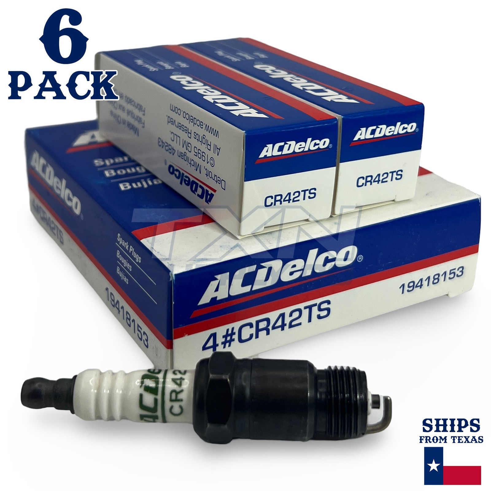 6 Pack Genuine GM ACDelco Spark Plugs CR42TS