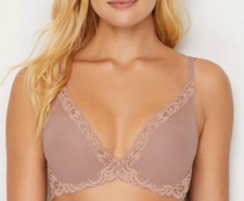 Natori Feathers Contour Underwire Bra 38D Woodrose Style 131216 NEW Refined