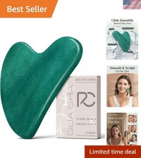 Luxury Jade Stone Gua Sha Tool - Facial Massager for Natural Glow  Relaxation