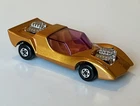Vintage Matchbox Superfast 1971 No. 4 Gruesome Twosome Car Lemon Yellow Interior