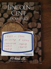 1909-1940 Lincoln Cent Collection  MISSING 5 COINS, INCLUDES 85 COINS 