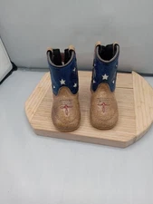 Boot Barn American Flag Themed Baby Cowboy Boots Size 1.0