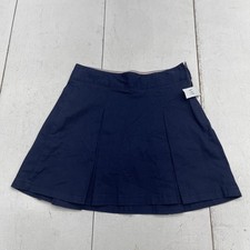Gap Skort Girls 12 Blue Pleated Uniform Adjustable Waist Shorts School Casual