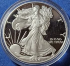 A 2004 W Proof $1 American Silver Eagle In Capsule
