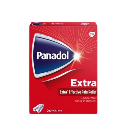 Panadol Extra, Extra Effective Pain & Fever Relief, Gentle - (24 Taplets)