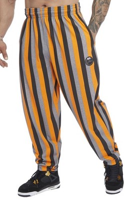 BGSM Men Track Pants Sweatpants Trackpants Gym Bodybuilding Fitt 1396-PNT-ORANGE