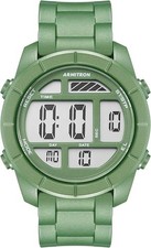 Armitron 40/8253DGN, Chronograph, Alarm, Date, 100 Meter WR, Green Strap