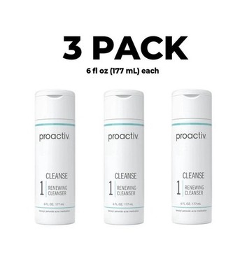 3 PACK, Proactiv Solution Renewing Cleanser, Benzoyl Peroxide, 6 fl oz each