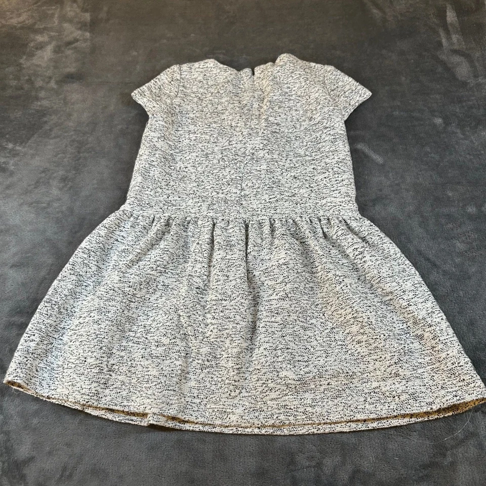 Vestido Zara Niñas Estilo Tweed Tela Texturizada Manga Corta, Juvenil Talla 7/8 Foto 3 de 4