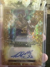 2025-26 Topps Finest Karl Malone Gold Geometric Electrifying Signatures Auto /50