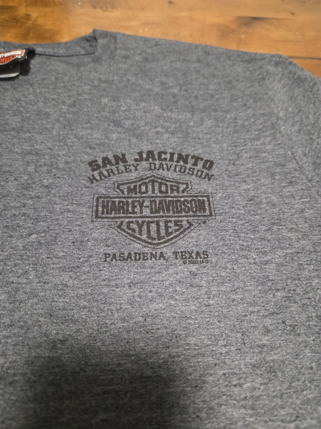 Harley Davidson Shirt San Jacinto Pasadena Texas Ride Free Gray L image 9