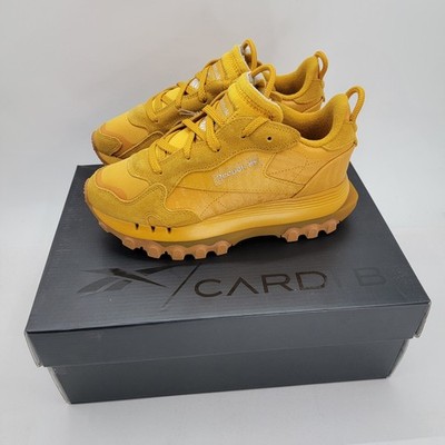 Cardi B Reebok Classic Leather Women's 5.5 Bright Ochre Yellow Gold GW2912