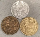 Capt. James Cook 3pc Token Set 1778-1978 200th Anniv Anchorage Alaska 925 Silver