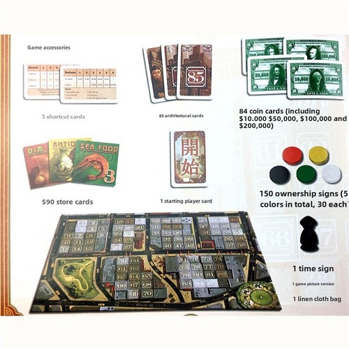 Chinatown Board Game The Art of Trading Board Game Adult Casual Party Table Game - Picture 6 of 7