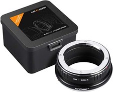 K F Concept Lens Mount Adapter for Olympus OM Mount Lens to Canon EOS R Cameras