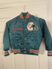 Vintage Chalk Line Miami Dolphins Satin Jacket NFL Kids Boys Girls Small/8