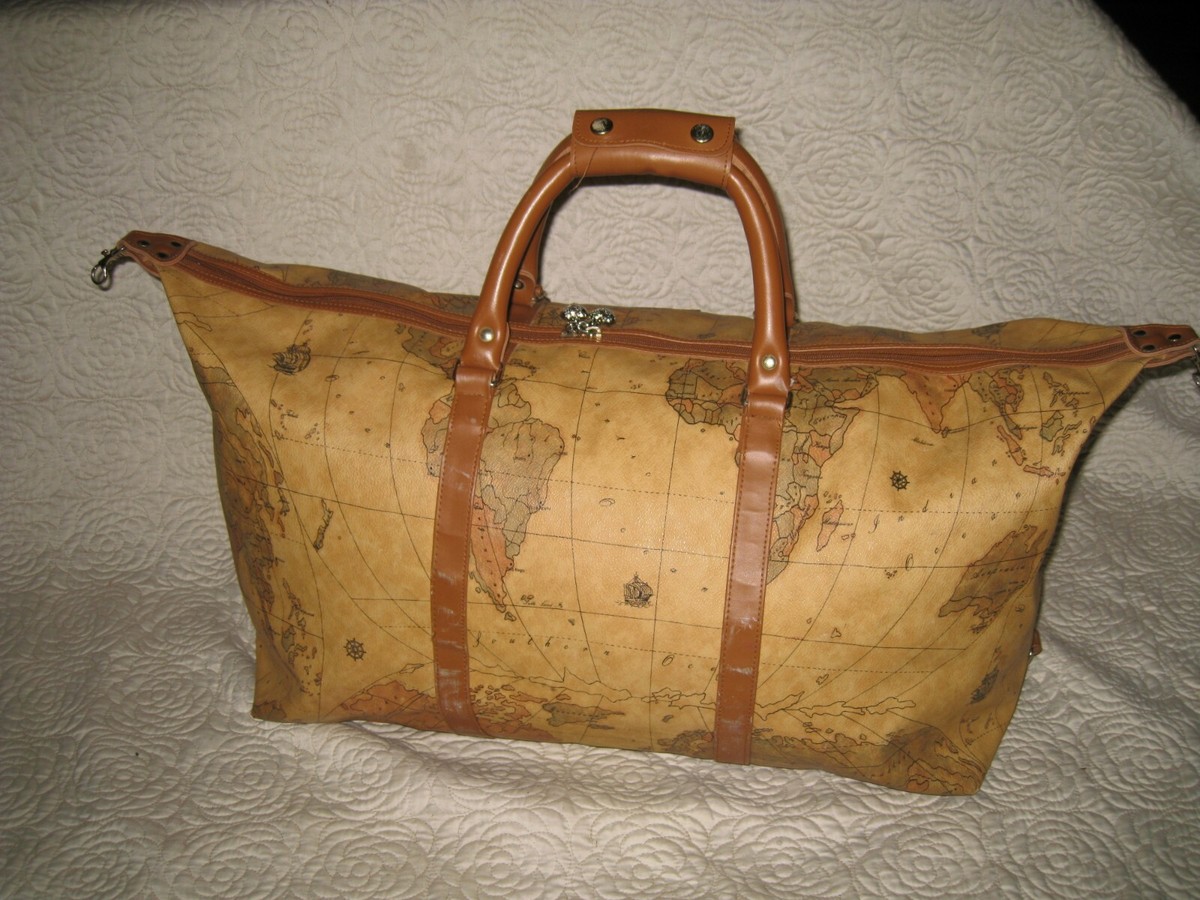 VTG Europac Collection Globe Map World Print Weekender 