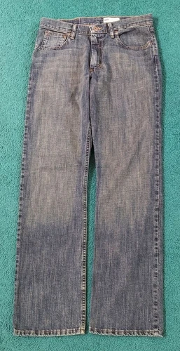 Wrangler Y2K Blue Denim Relaxed Boot Cut Jeans Size 32x34 RN 130273 Vintage - Picture 1 of 6