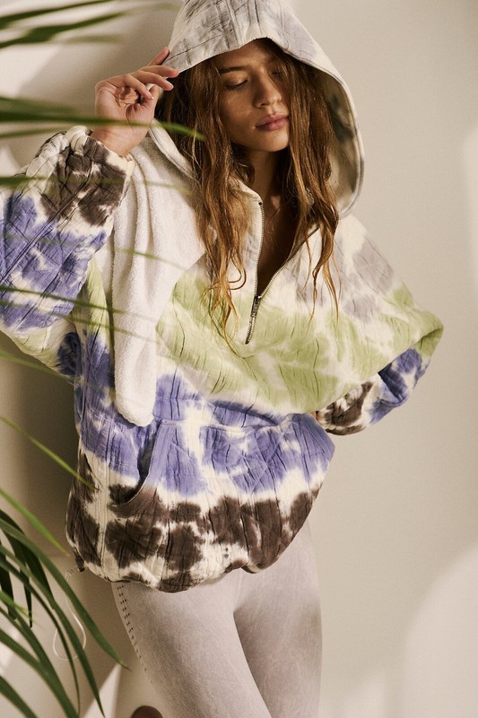 Free People Tie Dye Cotton Hoodie/ Pullover XS