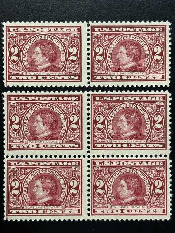 6! U.S. SCOTT #370 2¢ SEWARD ALASKA-YUKON MNH OG SEE IMAGES! CV ~ $96.00