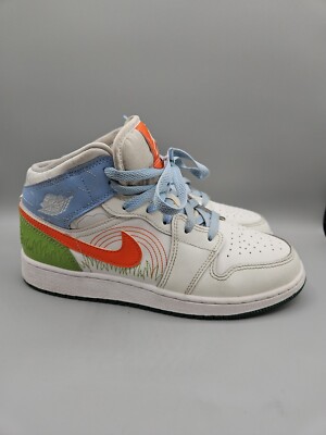 Nike Air Jordan Mid SE GS 'Stitch' DX2462-100 Youth Size White