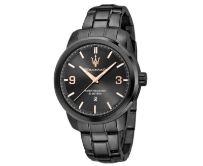 MASERATI SUCCESS R8853121010 UHR STAHL SCHWARZ DATUM LISTE. 189  UNTERPREIS