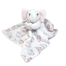 BLANKETS BEYOND WHITE ELEPHANT BABY SECURITY BLANKET STUFFED ANIMAL PLUSH SOFT
