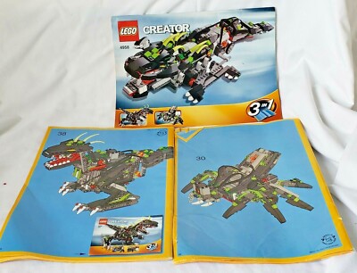 LEGO Creator 4958 Monster Dino 3 in 1 Spider Alligator + Manuals