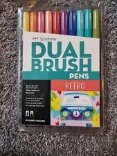 Tombow Dual Brush Pens Art Markers Brush and Fine Tip, Retro