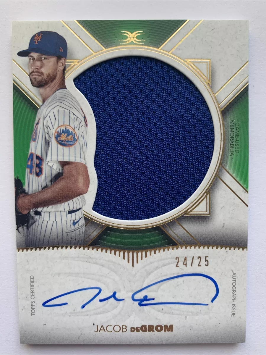 JACOB DEGROM 2021 Topps Definitive Autographed Relic #’d /25 Auto Mets  #ARC-JD