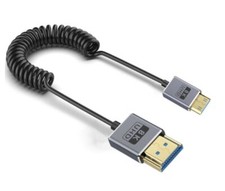 Image of Mini HDMI to HDMI Ultra Thin Coiled Cable | 8K@60Hz | Male to Male 