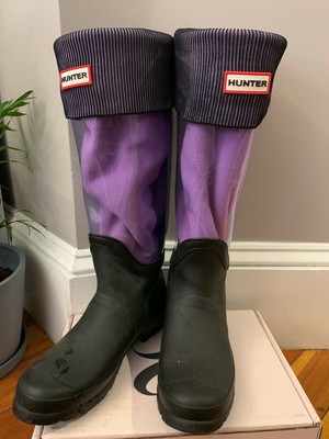 clear hunter rain boots