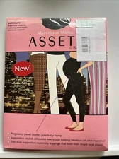 ASSETS BY SPANX Maternity Supportive Leggings Marvelous Mama Black Slate Size 1