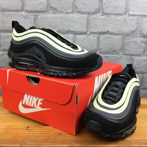 NIKE UK 3 EU 35.5 AIR MAX 97 BLACK GREY VOLT GREEN TRAINERS CHILDRENS RRP  £100 C | eBay