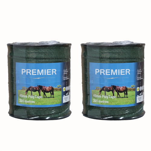 Green Premier 40mm Electric Fence Tape DOUBLE PACK eBay