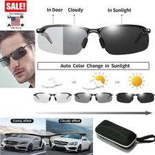 Photochromic Polarized Sunglasses Day and Night Men's Sports Driving Glasses USA