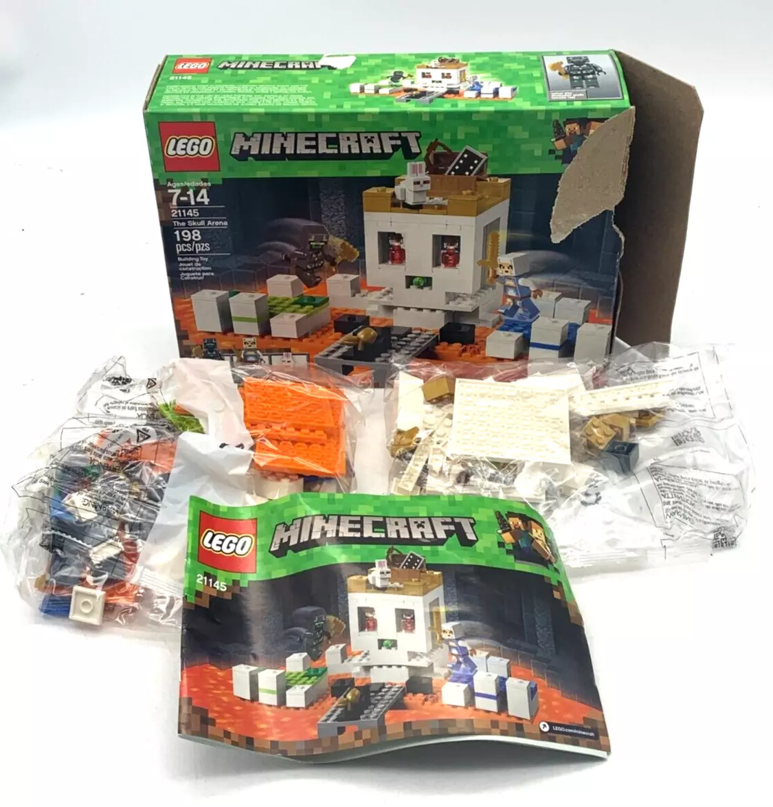 LEGO Minecraft The Skull Arena 21145 Play Set 198 Pcs Open Box