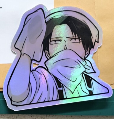 Holo Levi Ackerman Maid Fit - Peeker Decal - Vinyl Sticker Anime AoT - Titans