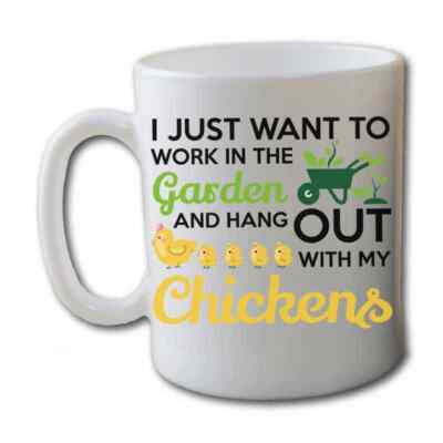 Work in The Garden & Hang Out With My Chickens Coffee Mug | Perfect Gift For