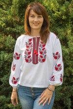 S, M, L, XL, 2XL, Linen blouse Vyshyvanka, women's embroidered shirt, Ukraina