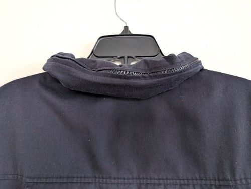 HABAND TRAVLERS Utility Vest Men's XL Blue Outdoor Safari Hood Zip Pockets - Picture 7 of 16