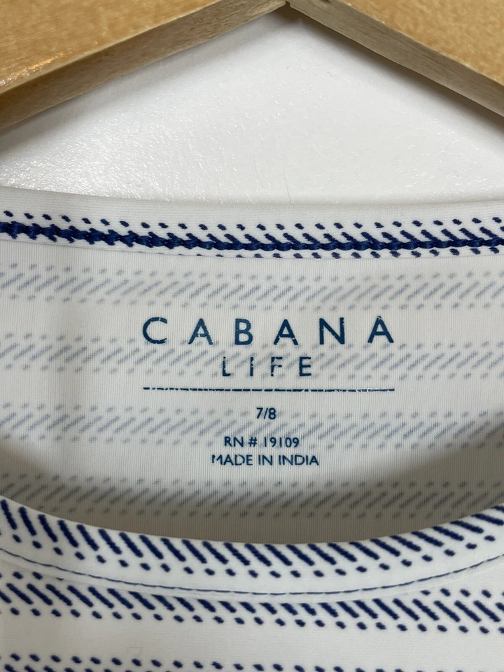 Vestido Cabana Life Niñas Rayas UPF50 Blanco Azul Talla 7/8 Foto 3 de 4