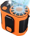 Portable Waist Fan Double Clips LED Light Battery Display Screen Cool Clip Fan