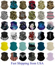 Face Mask Bandana Cover Camo Balaclava Reusable Snood Neck Gaiter Scarf Headwear