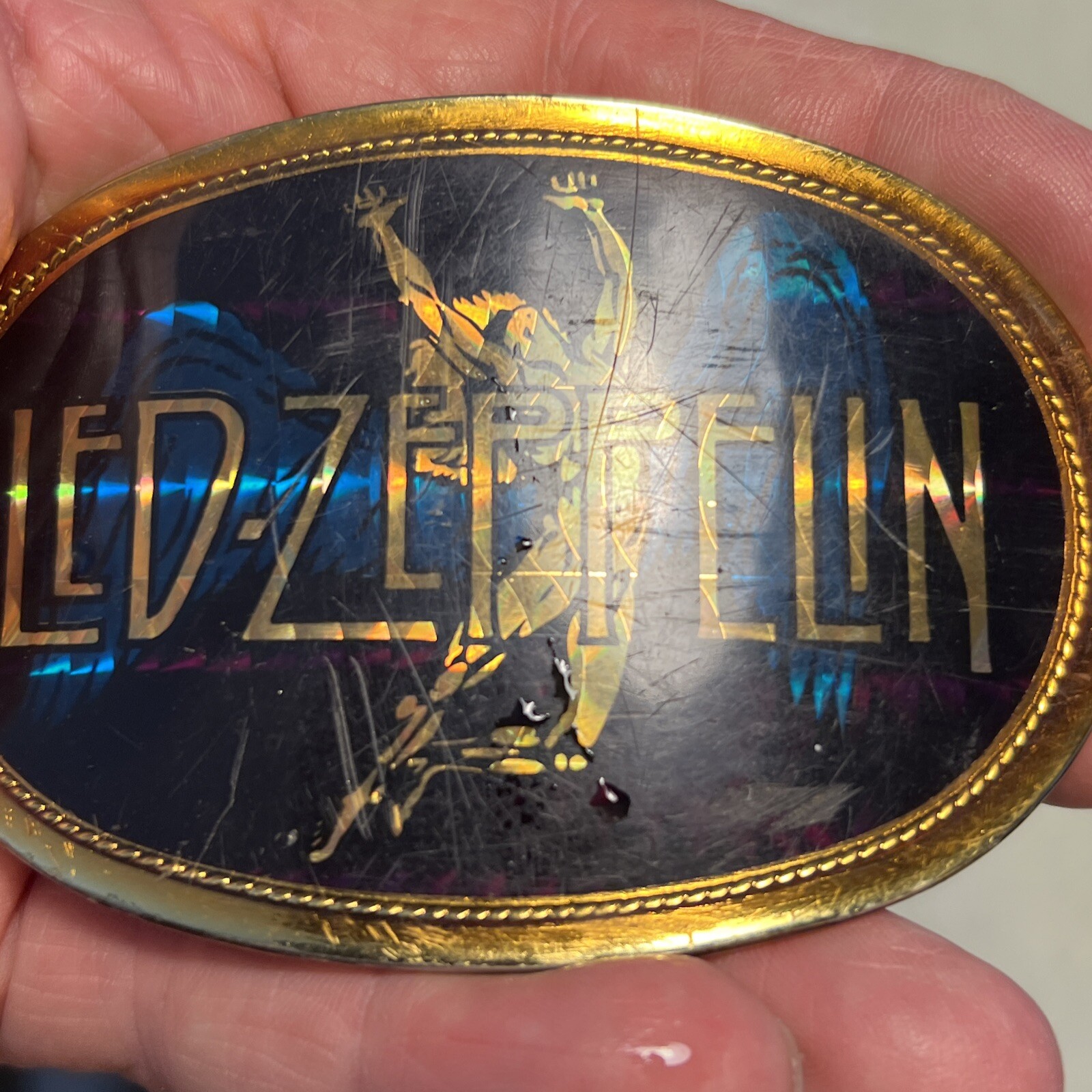 VTG ORIG 1977 LED ZEPPELIN HOLOGRAM BELT BUCKLE BY PACIFICA E eBay