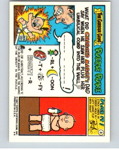 1987 Topps Garbage Pail Kids Series 11 #419A Meg-A-Volt V73769 - Picture 2 of 2