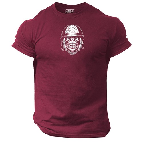 Commando Gorilla T Shirt Gym Clothing Bodybuilding Training Workout Exercise Top - Picture 9 of 18