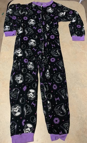 Star Wars Storm Trooper, Tie Fighter Girls Size (10-12) Full Set Black Pajamas